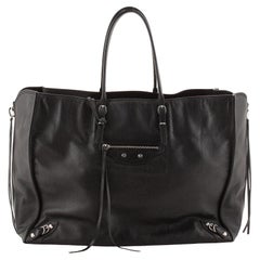 Balenciaga Papier A4 Zip Around Classic Leather Borsa con borchie Grande