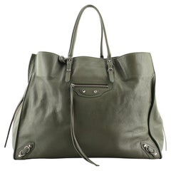 Balenciaga Papier A4 Zip Around Classic Studs Bag Leather Large