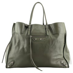Balenciaga Papier A4 - Sac à clous classique en cuir avec fermeture éclair - Large