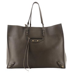Balenciaga Papier A4 Zip Around Classic Studs Bag Leather Large