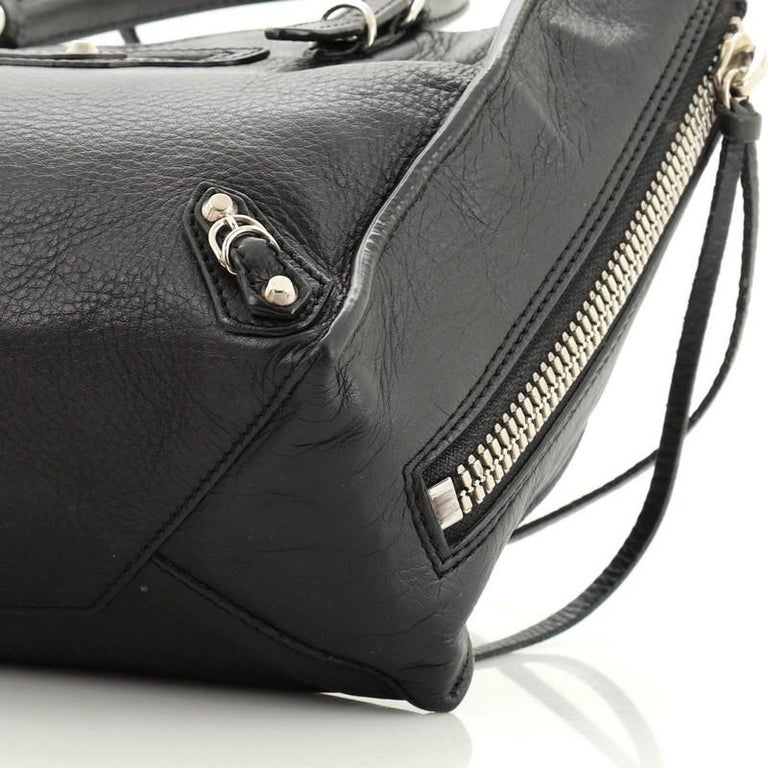 Balenciaga Papier A4 Zip Around Classic Studs Bag Leather Mini at 1stdibs