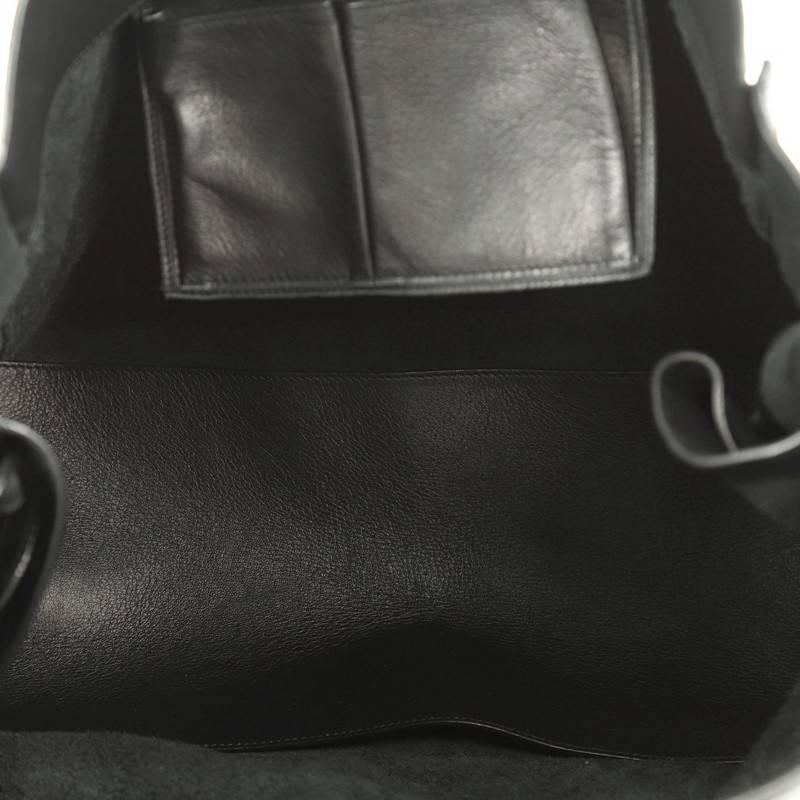 Black Balenciaga Papier A4 Zip Around Classic Studs Handbag Leather