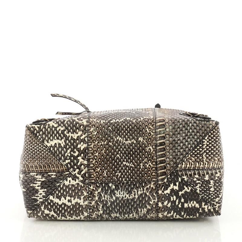 Women's Balenciaga Papier A5 Classic Studs Handbag Python Medium