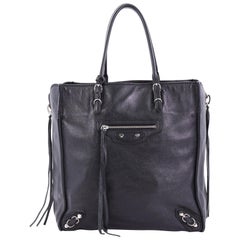 Balenciaga Papier A5 Zip Around Classic Studs Handbag Leather