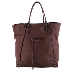 Balenciaga Papier Basket Tote Classic Studs Leather