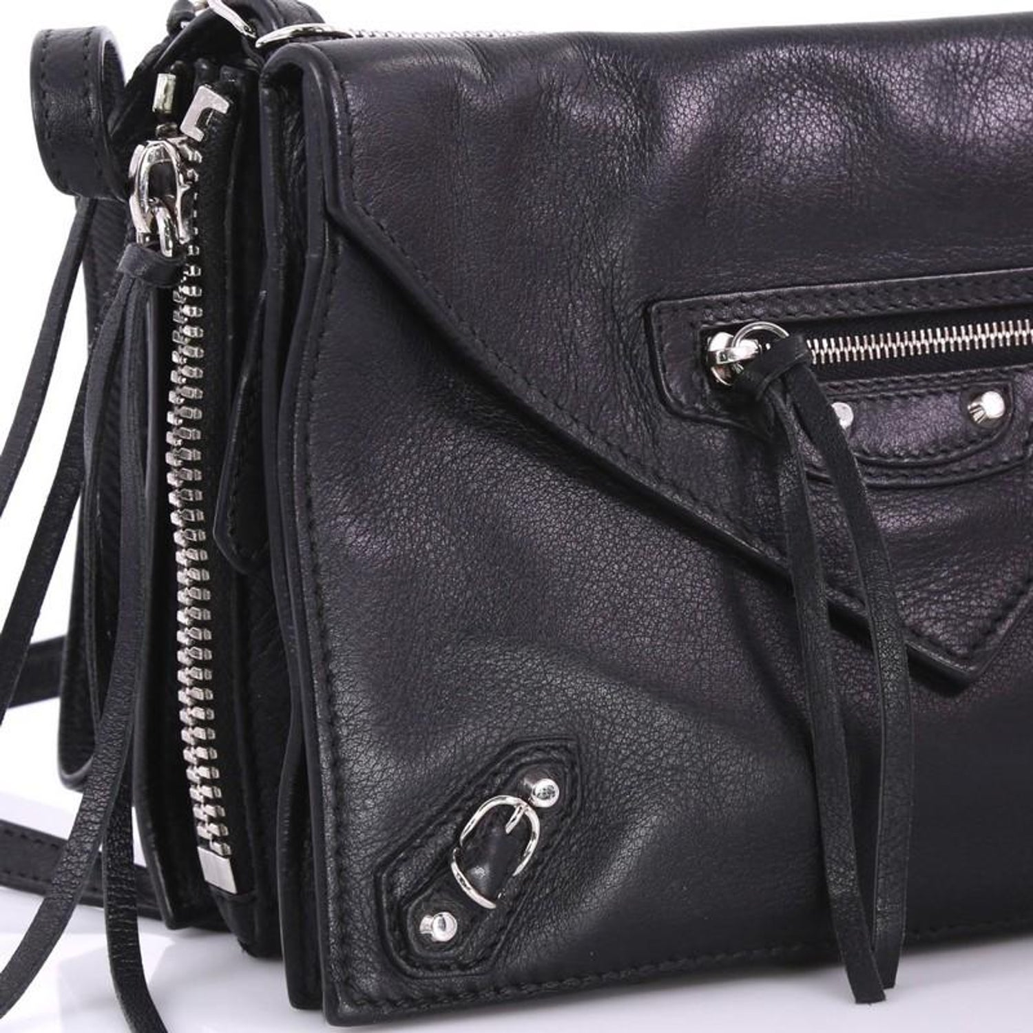 Balenciaga Papier Envelope Classic Studs Crossbody Bag Leather