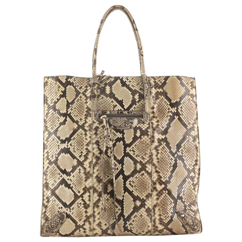 Balenciaga Papier Ledger Bag Python