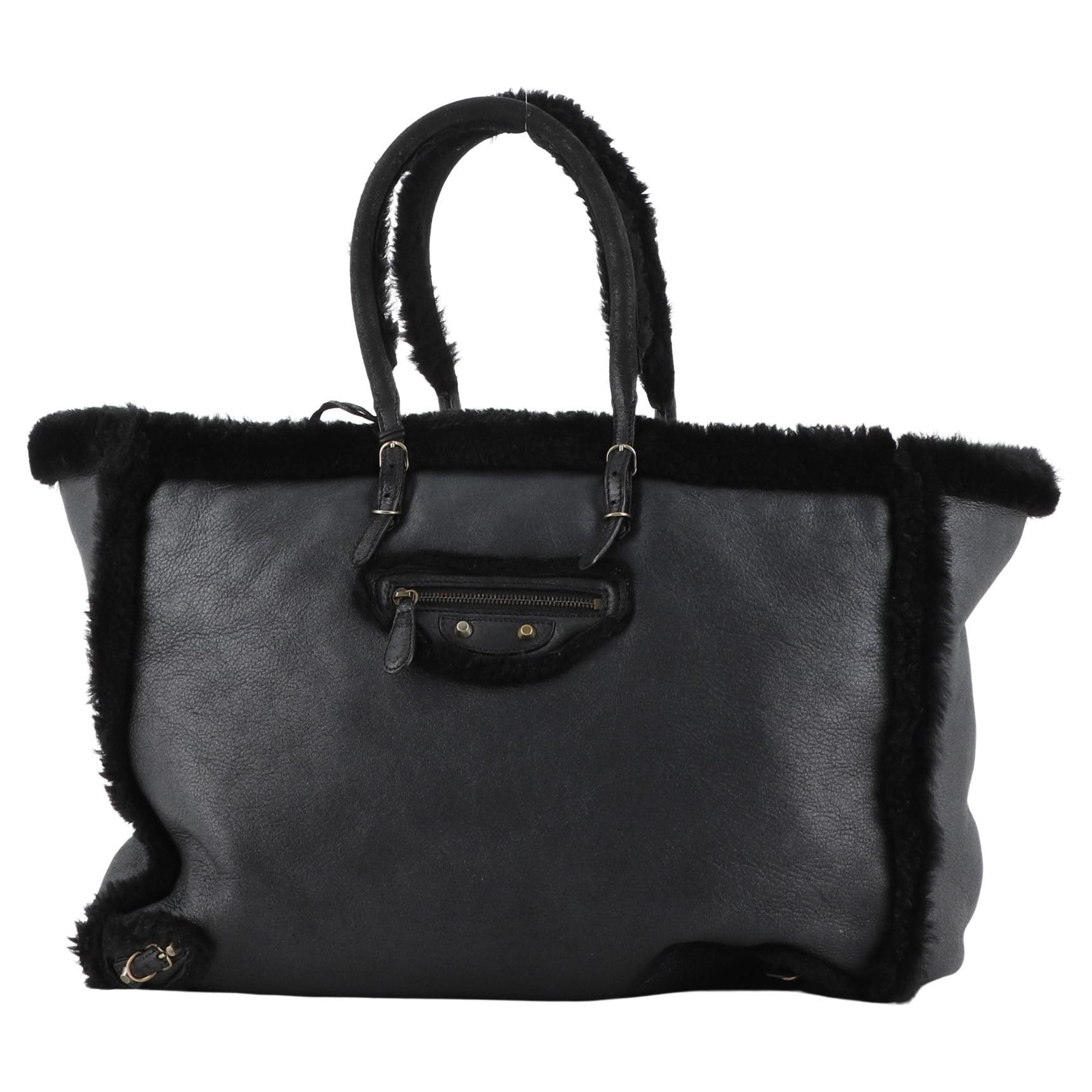 Limited Edition Balenciaga ' Matrix ' XL Black Weekender Crossbody