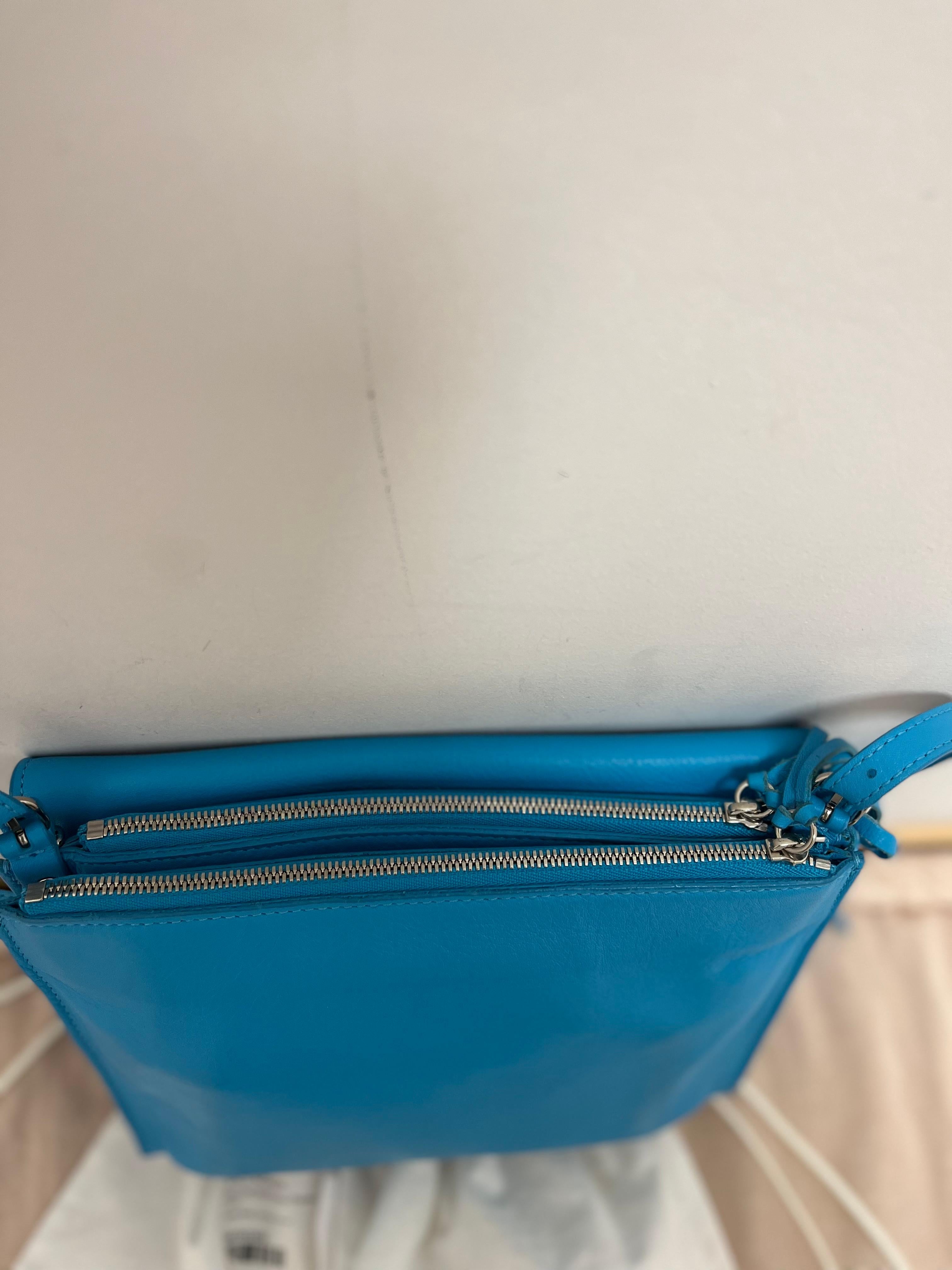 Balenciaga Papier Mini AJ Envelope Triple in Aqua w/Dust Bag &Original Sticker 3