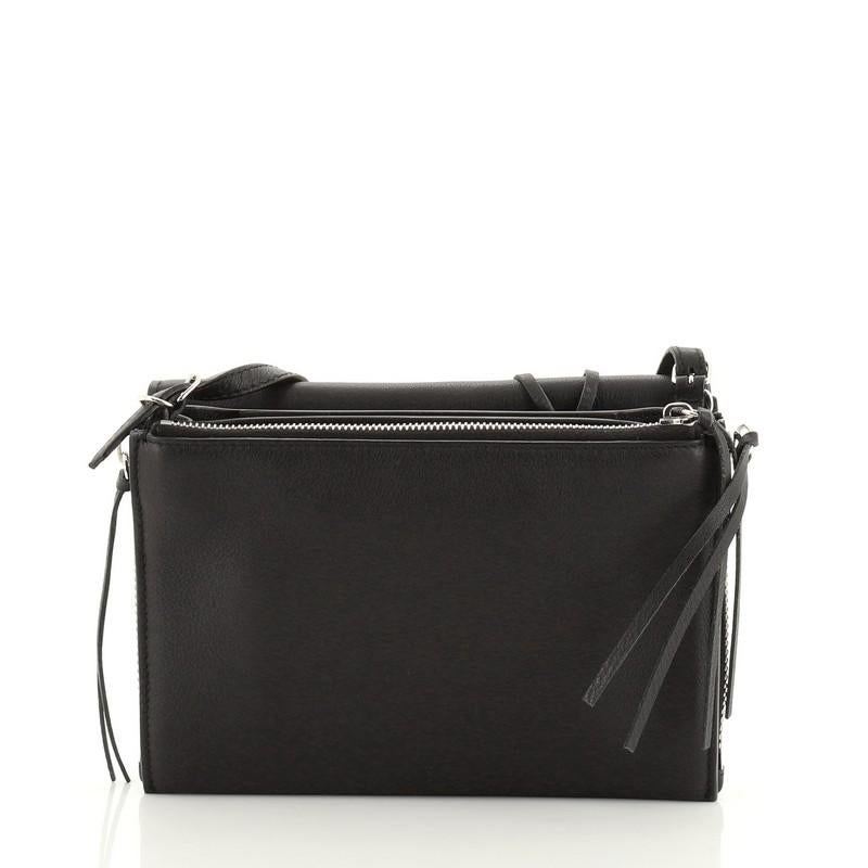 Balenciaga Papier Triple Zip Around Crossbody Bag Leather XS In Good Condition In NY, NY