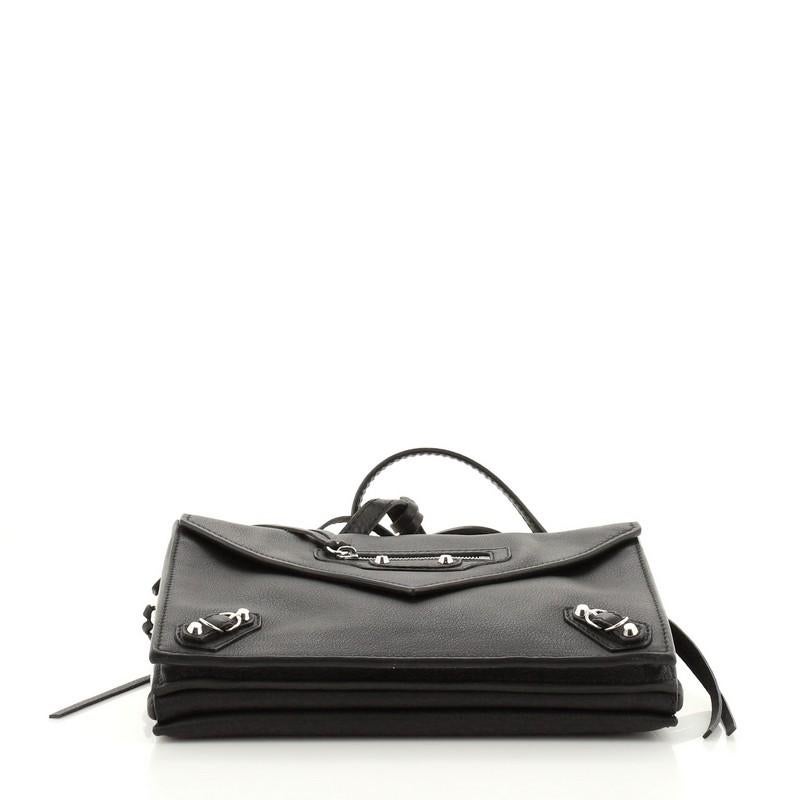 Women's or Men's Balenciaga Papier Triple Zip Around Crossbody Bag Leather XS