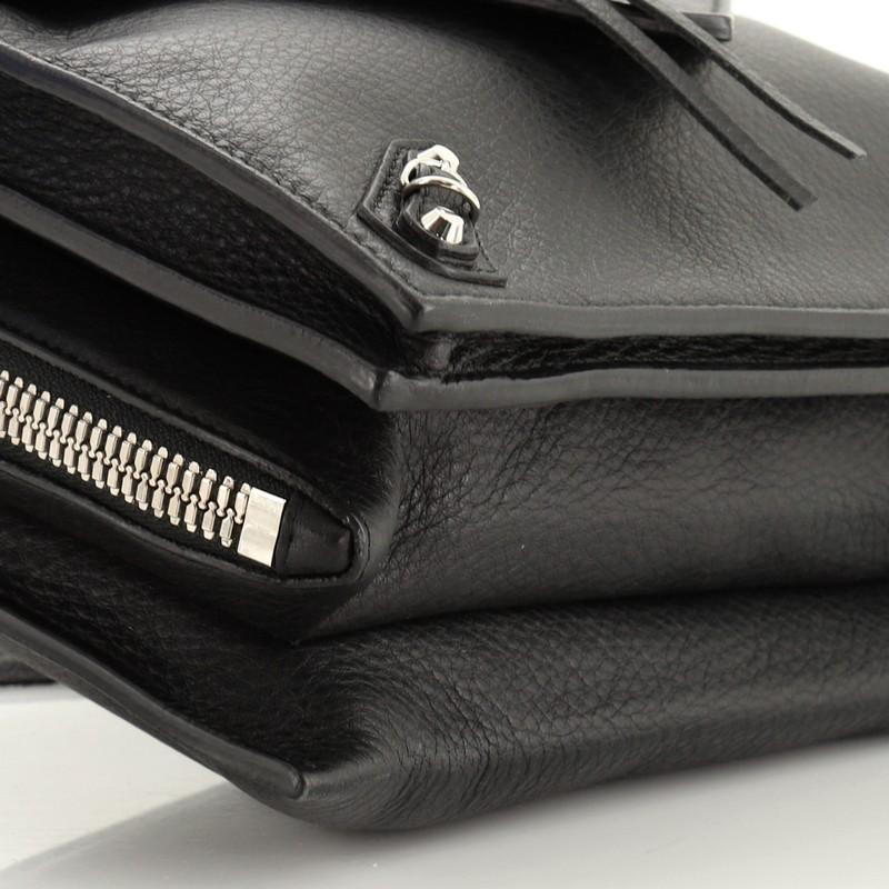 Women's or Men's Balenciaga Papier Triple Zip Around Crossbody Bag Leather XS