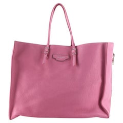 Balenciaga Papier Zip Around Plate Bag Leather Large