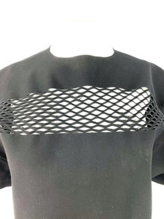 Balenciaga Paris Black Cropped Top, Size 40