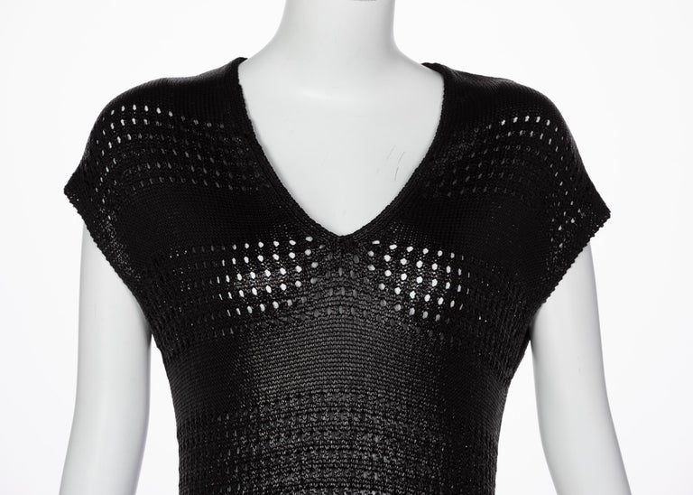 Balenciaga Paris Black Knit Sweater Dress For Sale at 1stdibs