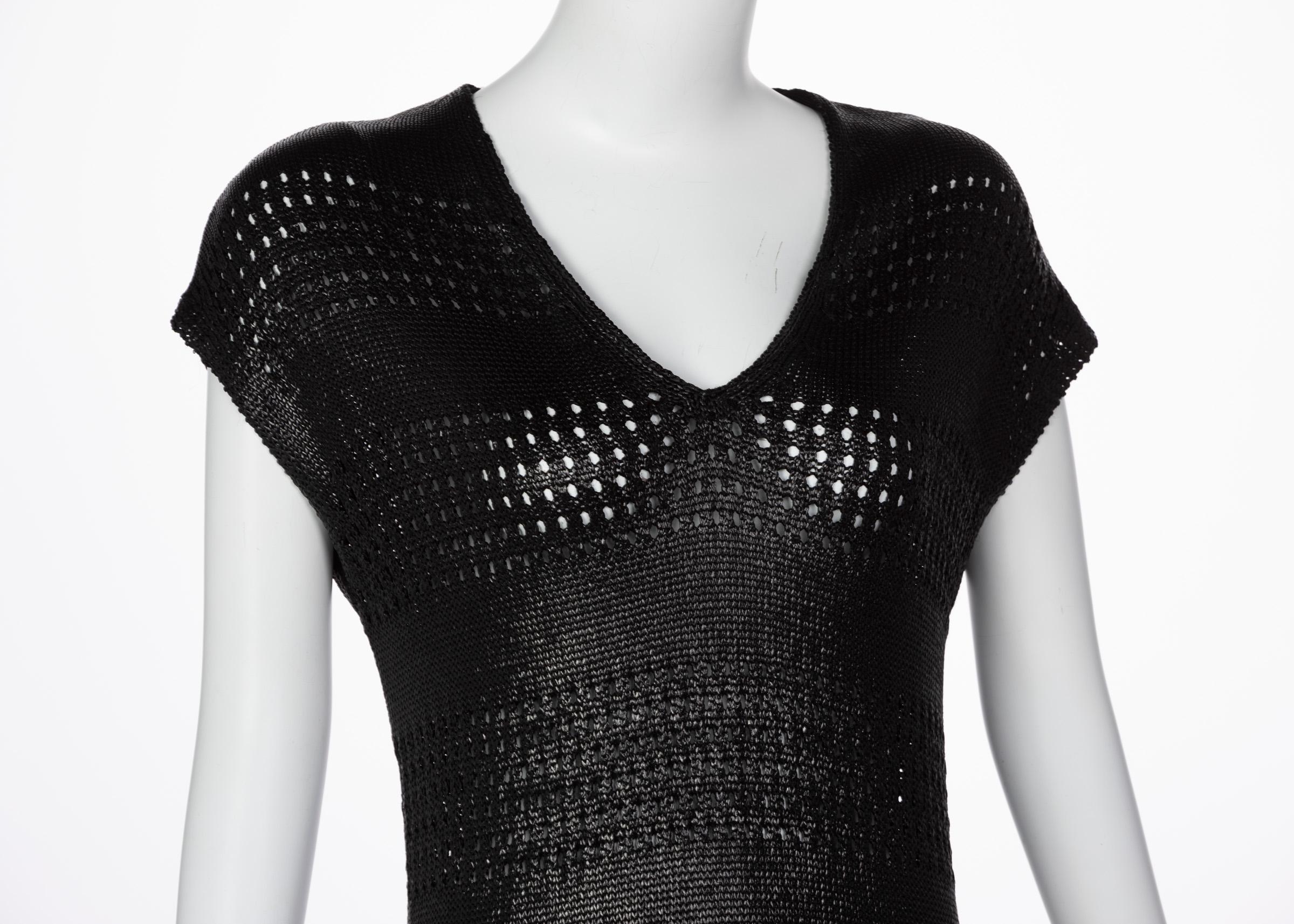 Women's Balenciaga Paris Black Knit Sweater Dress