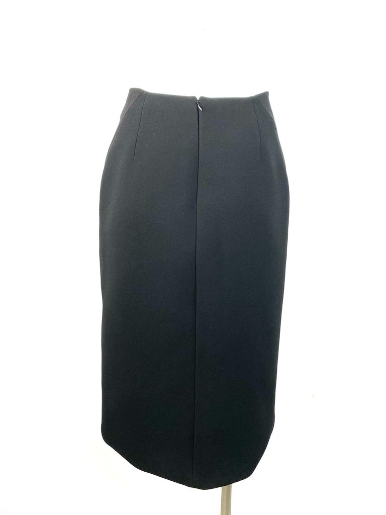Balenciaga Paris Black Pencil Skit, Size 38 For Sale at 1stDibs