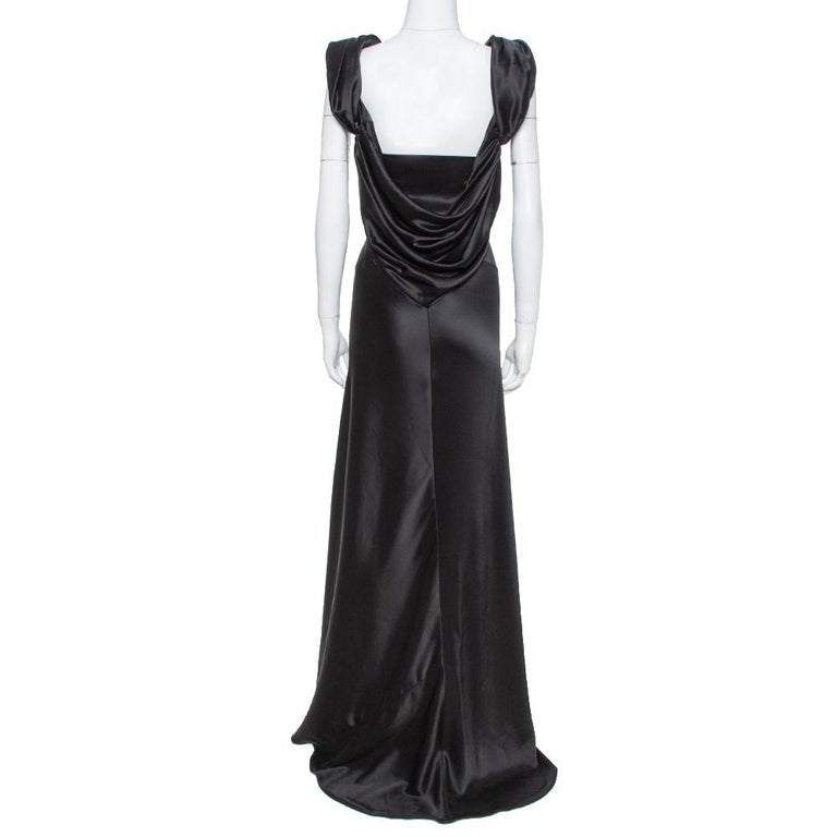 Balenciaga Strapless Floor Length Evening Gown with Ruffled Front