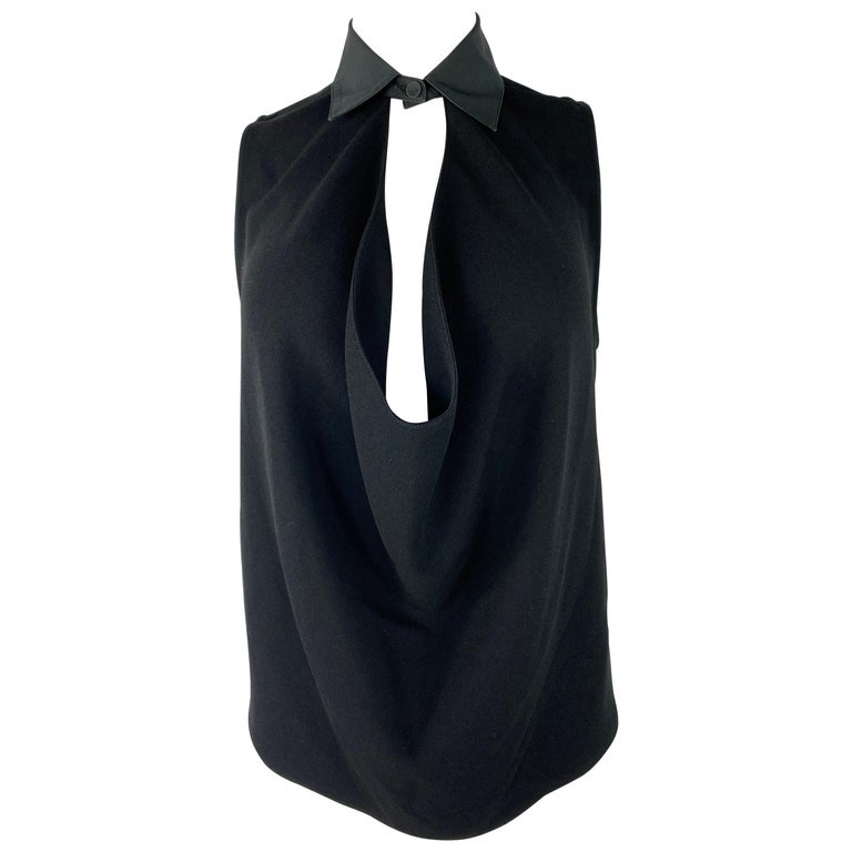Balenciaga Paris Black Sleeveless Top Blouse, Size 38 For Sale at 1stDibs |  balenciaga by nicolas ghesquiere