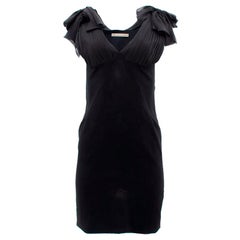 Balenciaga Paris Black V- Neck Dress US 4