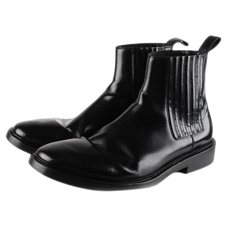 Balenciaga Paris Men Boots Leather Shoes Size 43EUR, USA9, UK 8 1/2 For Sale  at 1stDibs