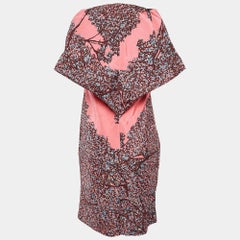 Balenciaga Paris Pink Printed Silk Sleeveless Mini Dress S