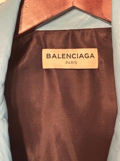 Balenciaga .Paris Turquoise Lambskin Leather Moto Jacket 38 Alexander Wang '15