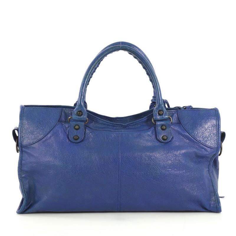 Balenciaga Part Time Classic Studs Bag Leather In Fair Condition In NY, NY