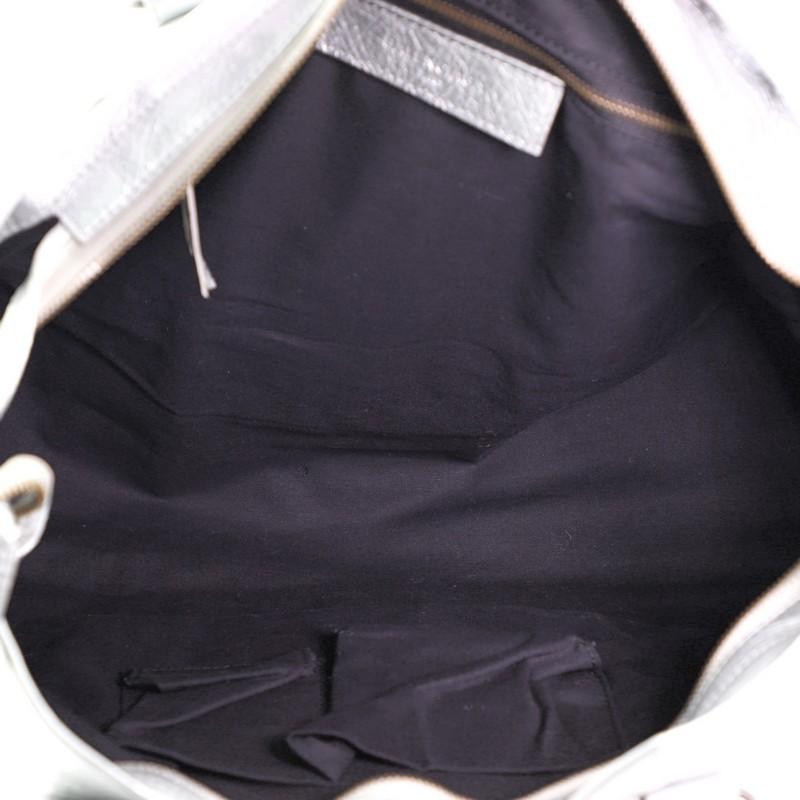 Gray Balenciaga Part Time Classic Studs Bag Leather