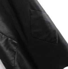Balenciaga Patch Pocket Black Leather A-Line Dress