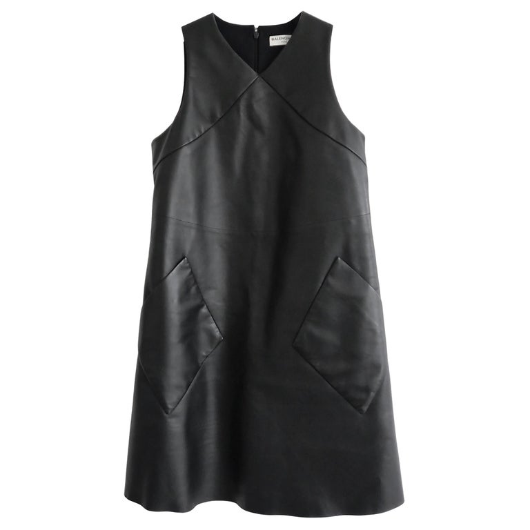 balenciaga leather dress Balenciaga Haute Couture Fall 2025