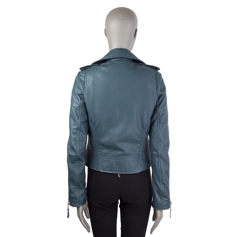 petrol leather jacket