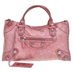 Balenciaga Pink Agneau Leather GSH Work Tote
