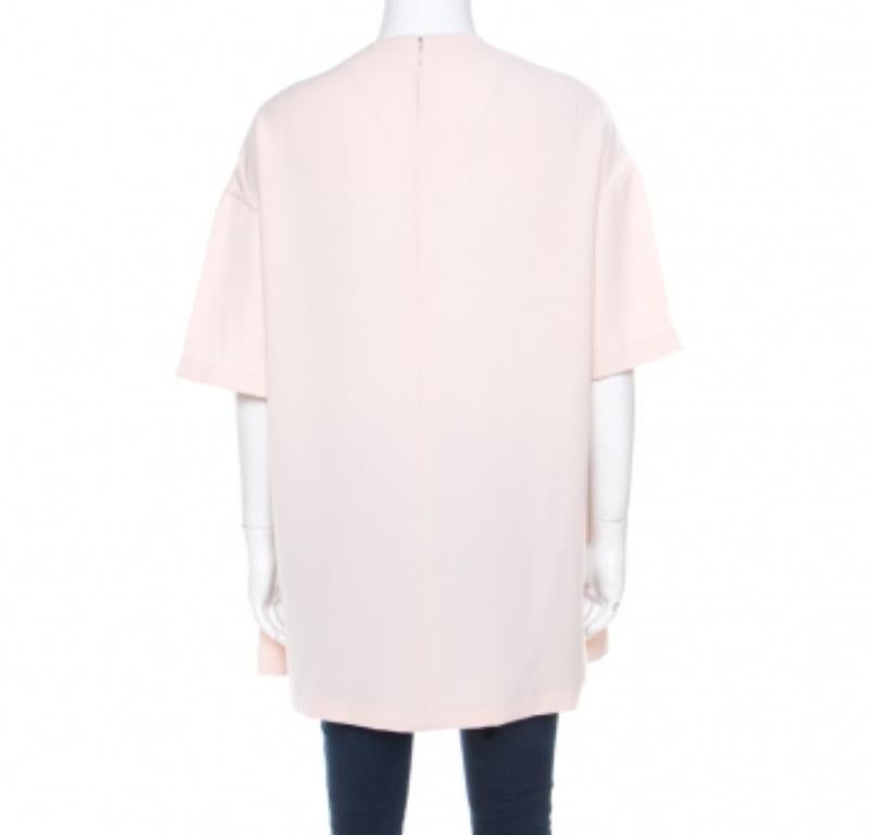 Balenciaga - Tunica a pieghe rovesciate rosa e nera - S in vendita 2