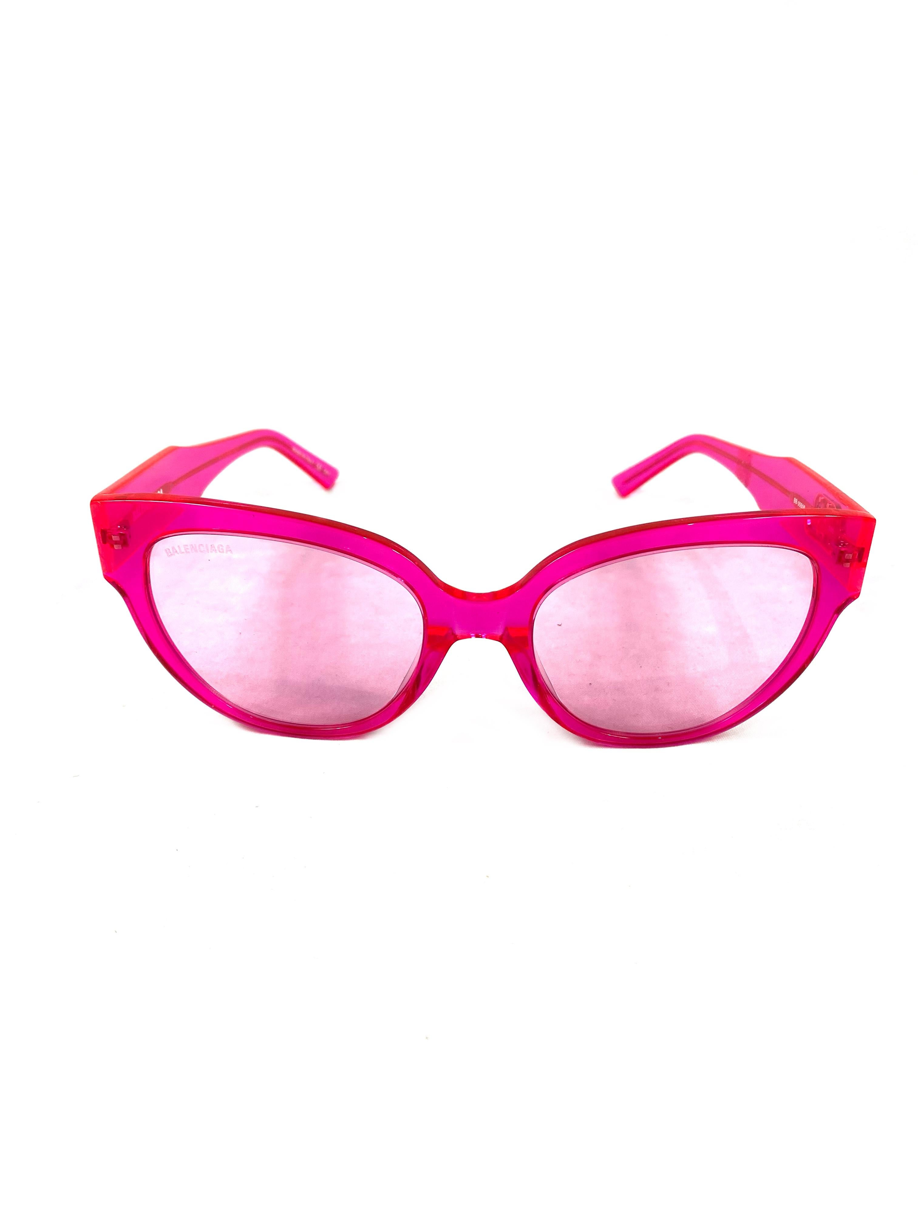 balenciaga pink sunglasses