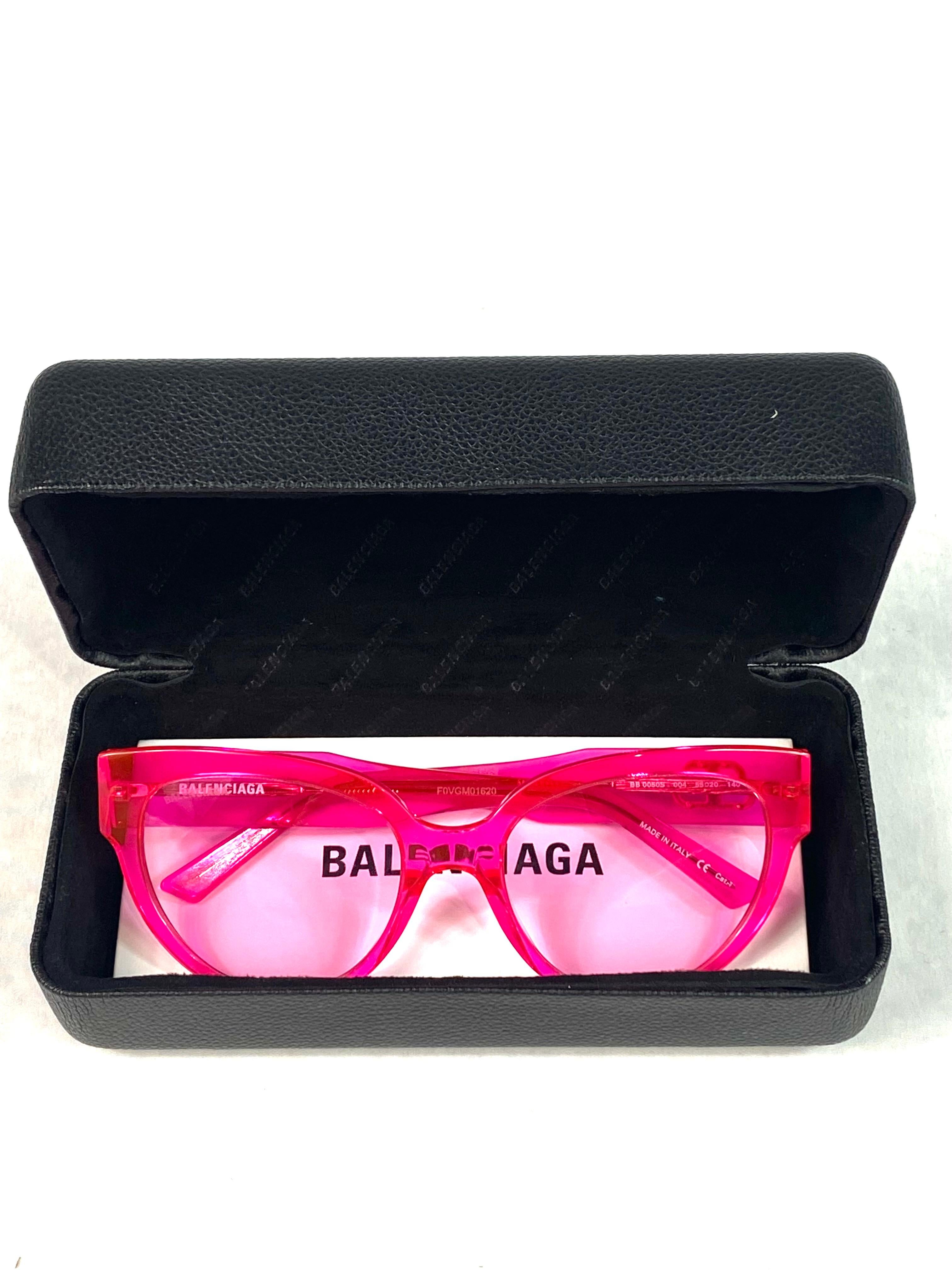 Women's or Men's Balenciaga Pink Cat Eye Sunglasses