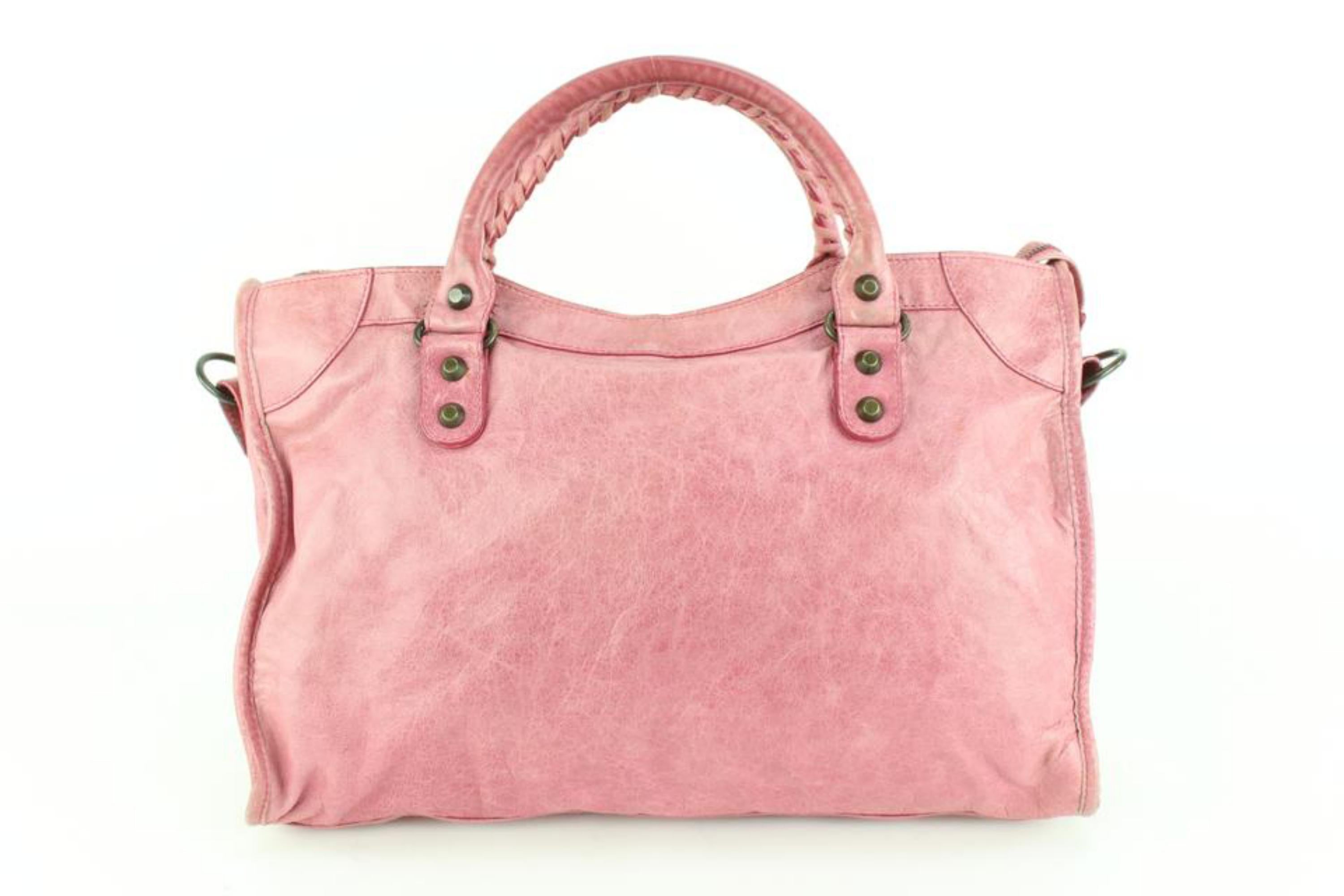Balenciaga Pink City 2way Bag 55ba518s In Good Condition In Dix hills, NY