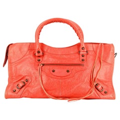 Balenciaga Pink City Leather Handbag