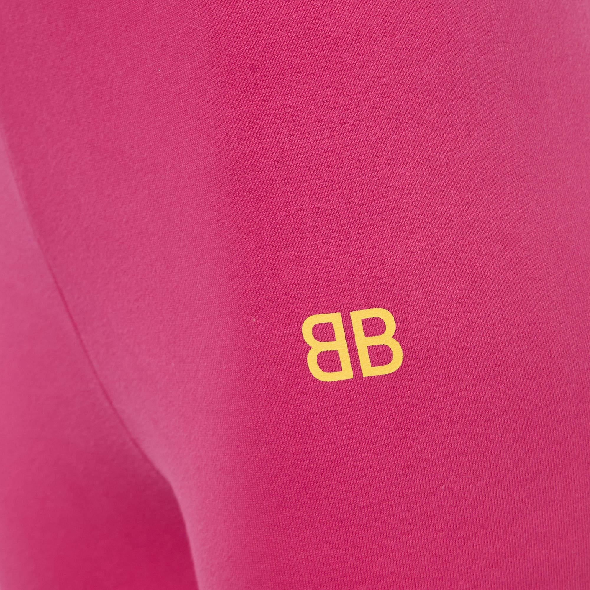 Balenciaga Pink Cotton Blend Jogger Pants (6 Yrs) For Sale 1