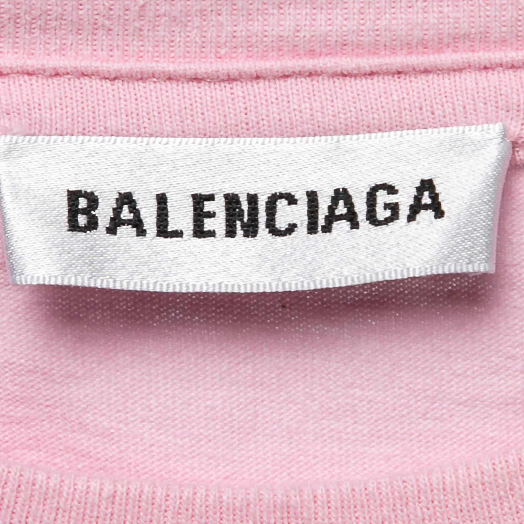men's pink balenciaga shirt