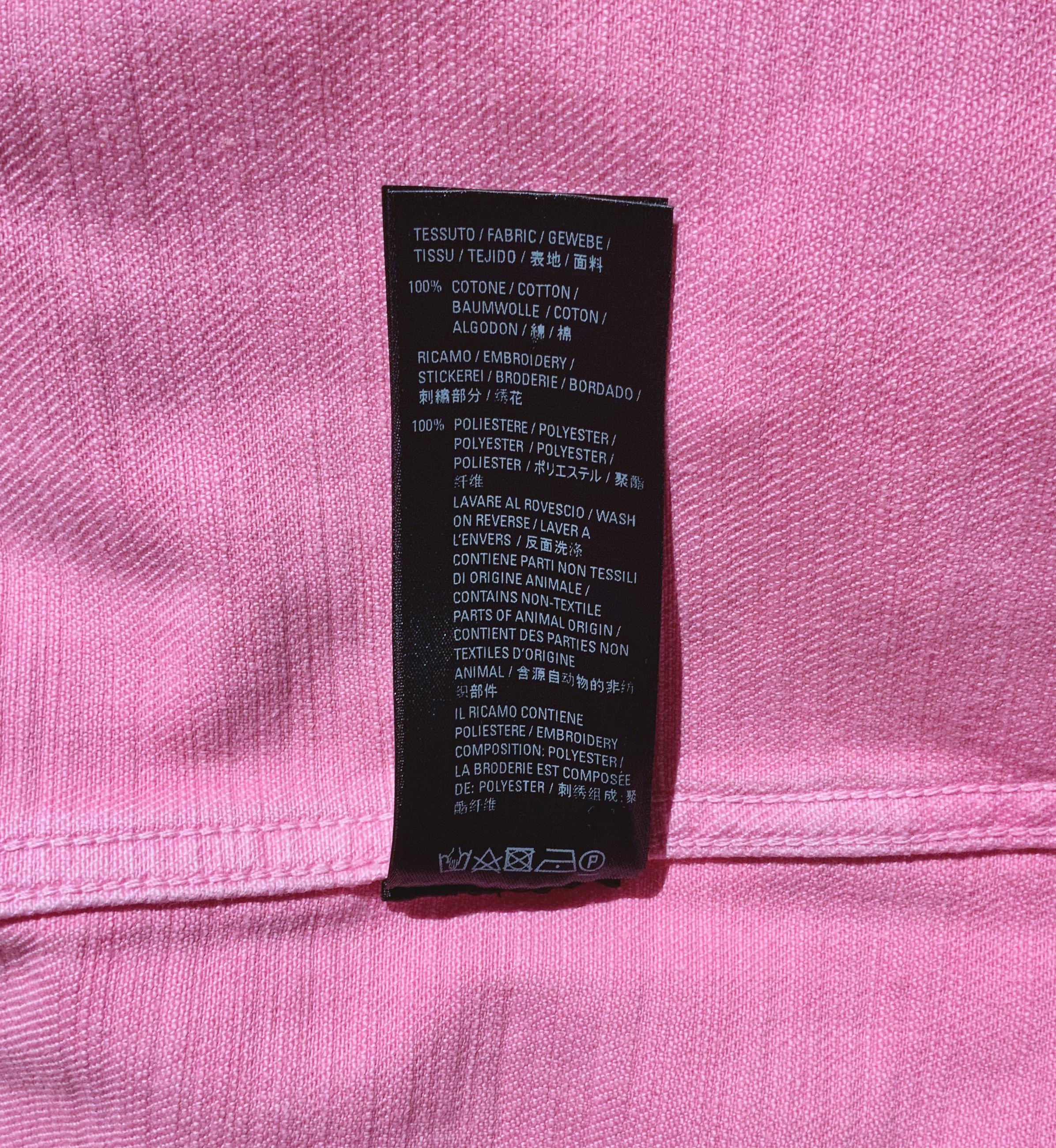 Women's or Men's Balenciaga Pink Denim Logo Shirt 
