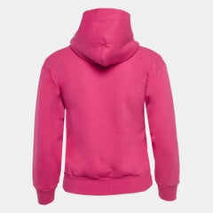 Balenciaga Pink Graphic Print Cotton-Blend Hoodie (6 Yrs)