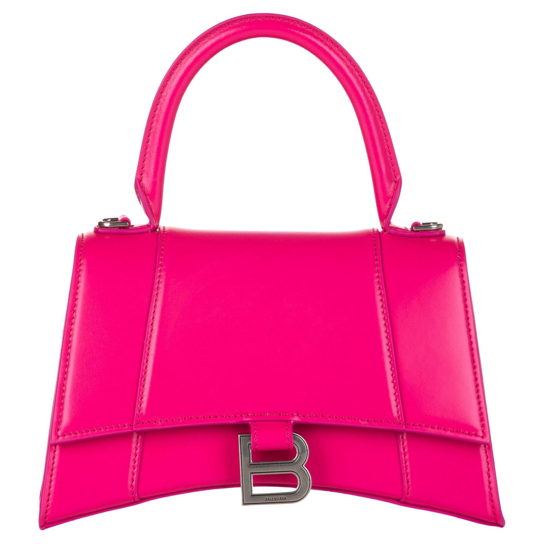Pink Balenciaga Hourglass Leather Satchel Designer Revival #12 Pink Balenciaga Hourglass Leather Satchel Designer Revival