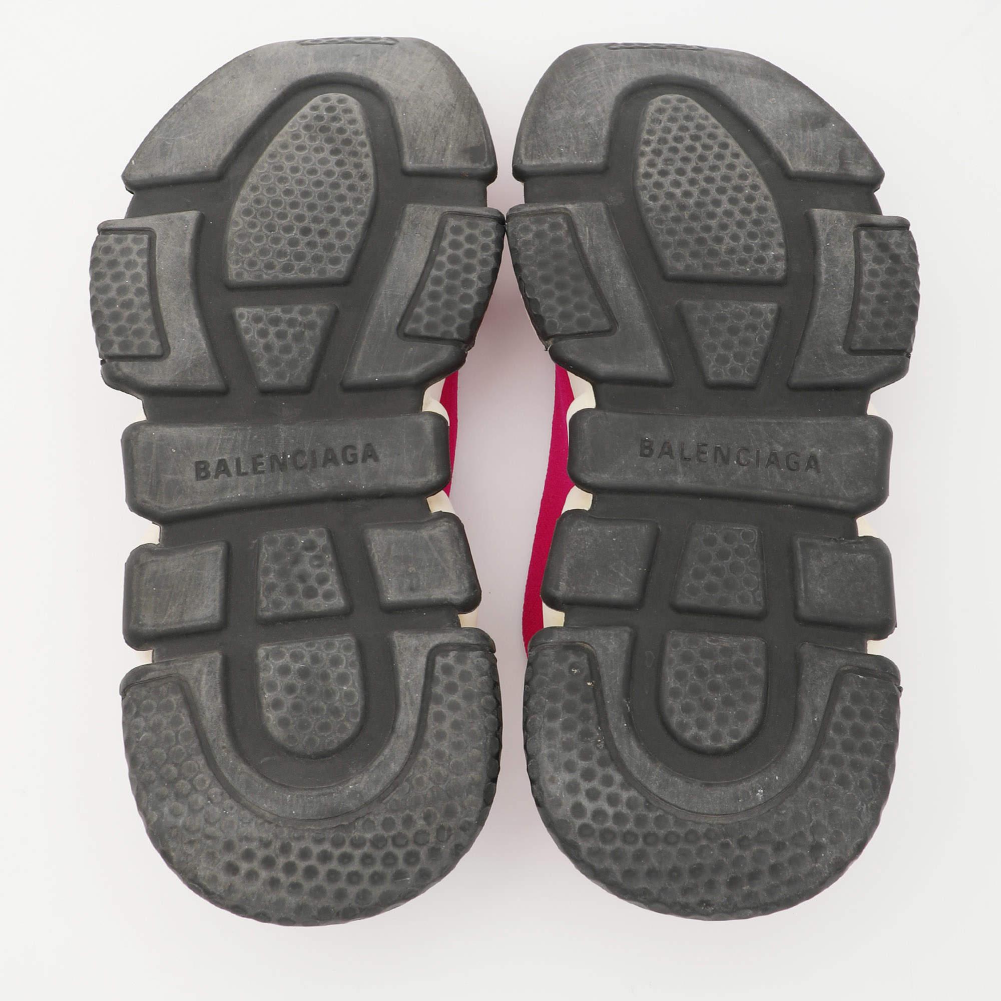 Balenciaga Sneakers Speed Trainer in maglia rosa misura 36 in vendita 1
