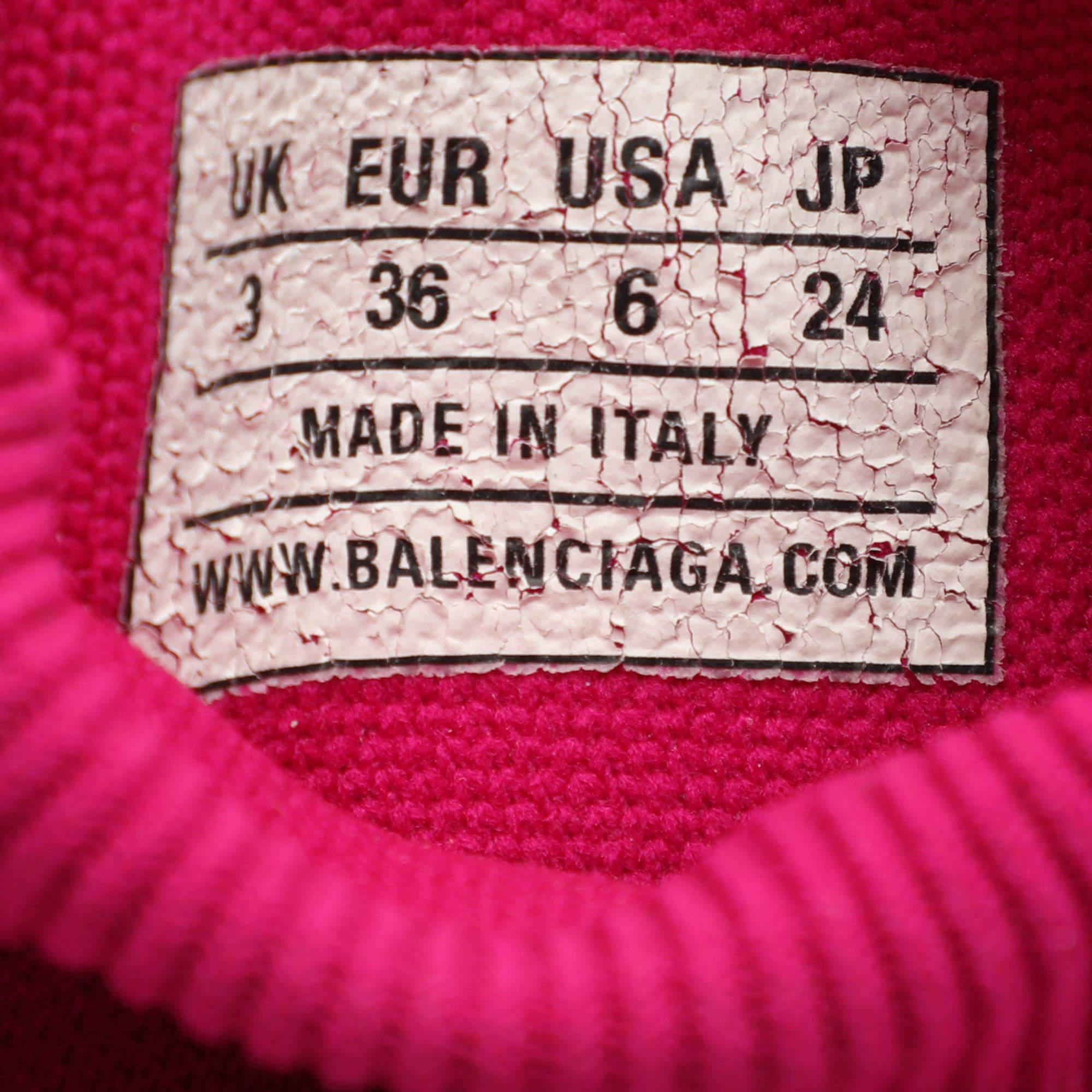 Balenciaga Sneakers Speed Trainer in maglia rosa misura 36 in vendita 3