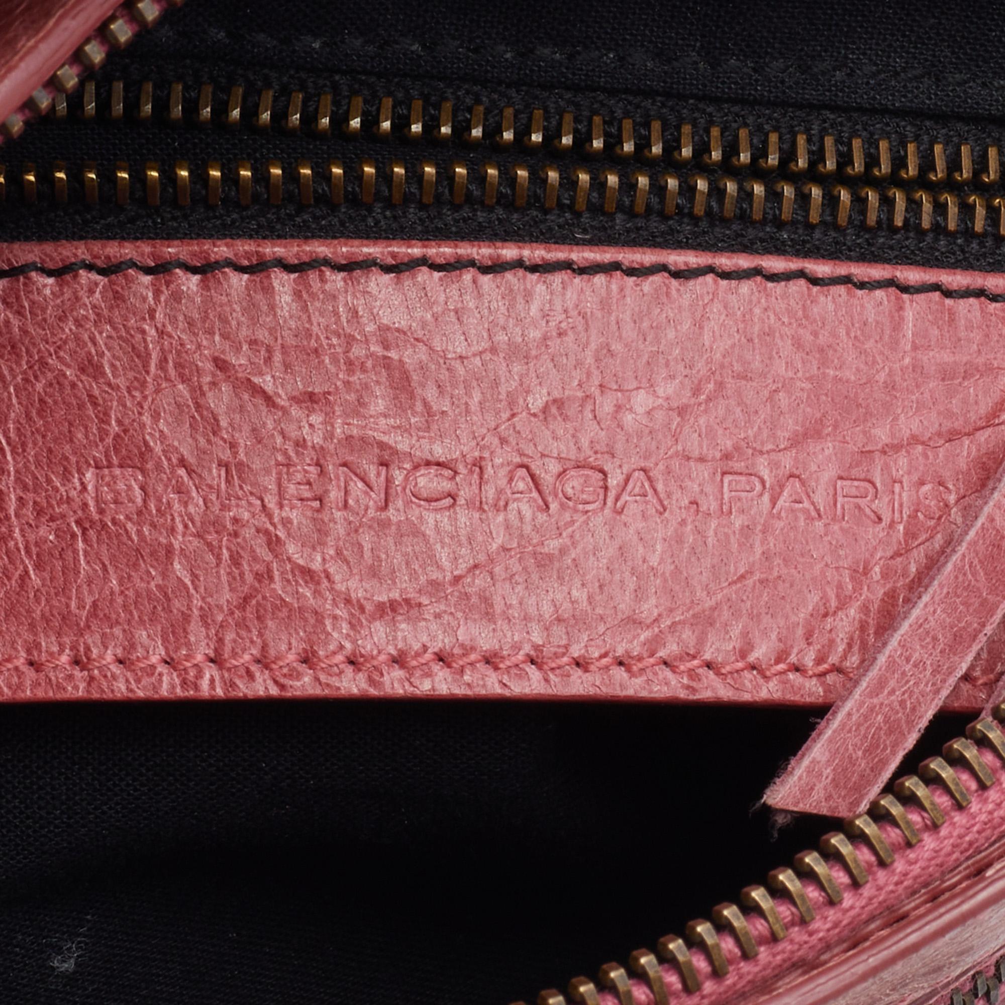 Balenciaga Pink Leather Classic Hardware Shoulder Bag 2