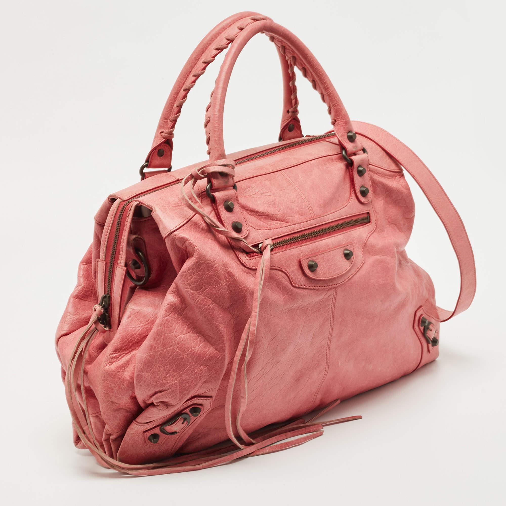 Women's Balenciaga Pink Leather Classic Velo Tote