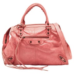 Balenciaga Pink Leather Classic Velo Tote