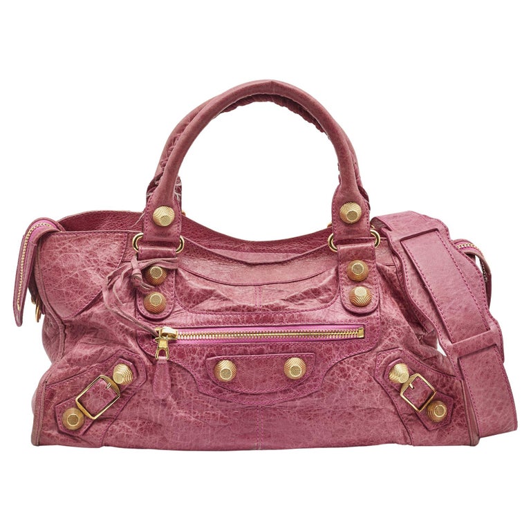 Balenciaga Pink Leather GGH Part Time Bag For Sale at 1stDibs