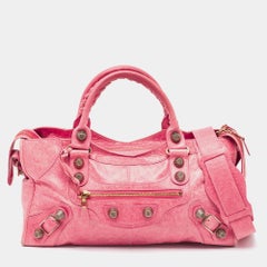 Balenciaga Pink Leather GGH Part Time Tote